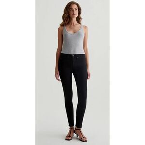 ag adriano goldschmied Solid Black The Legging Super Skinny Fit Jeans 28